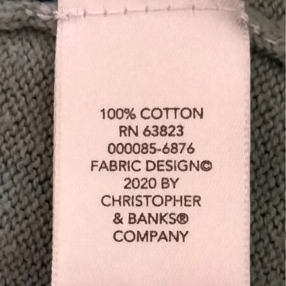 CJ Banks Size 2X Knit Cardigan Top Womens Floral Button Front Long Sleeve - Picture 8 of 9